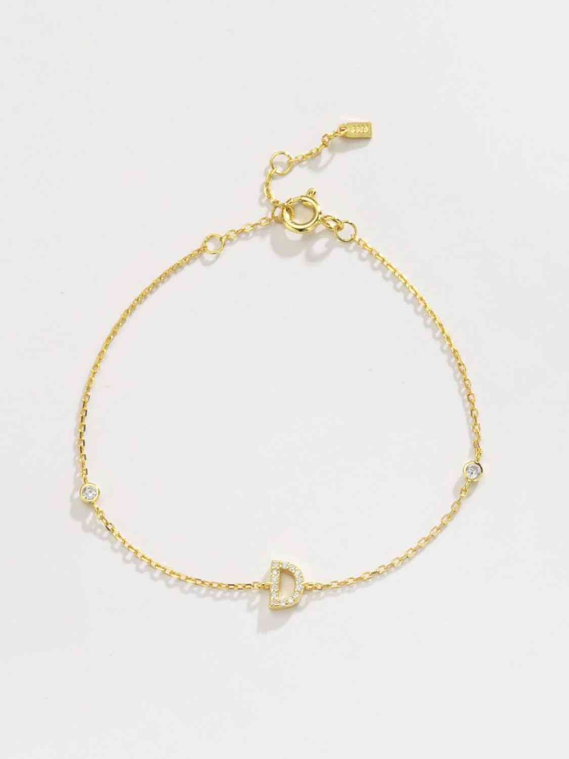 A To F Everyday Dainty Bracelet