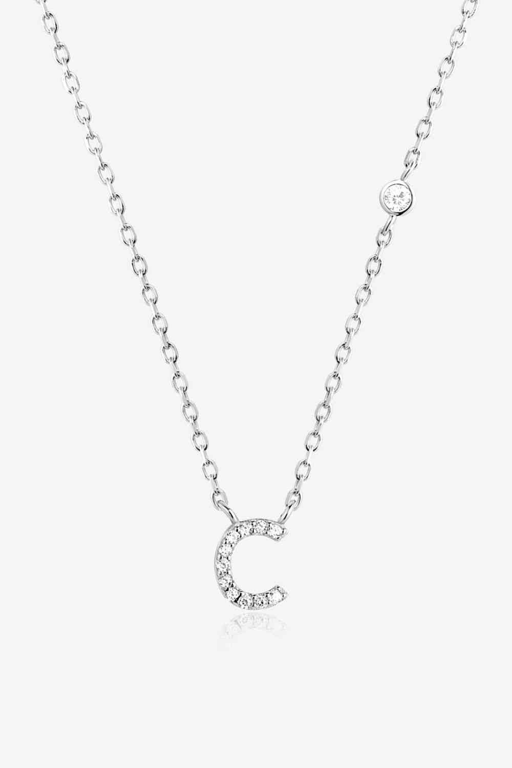 A To F Dainty Everyday Necklace