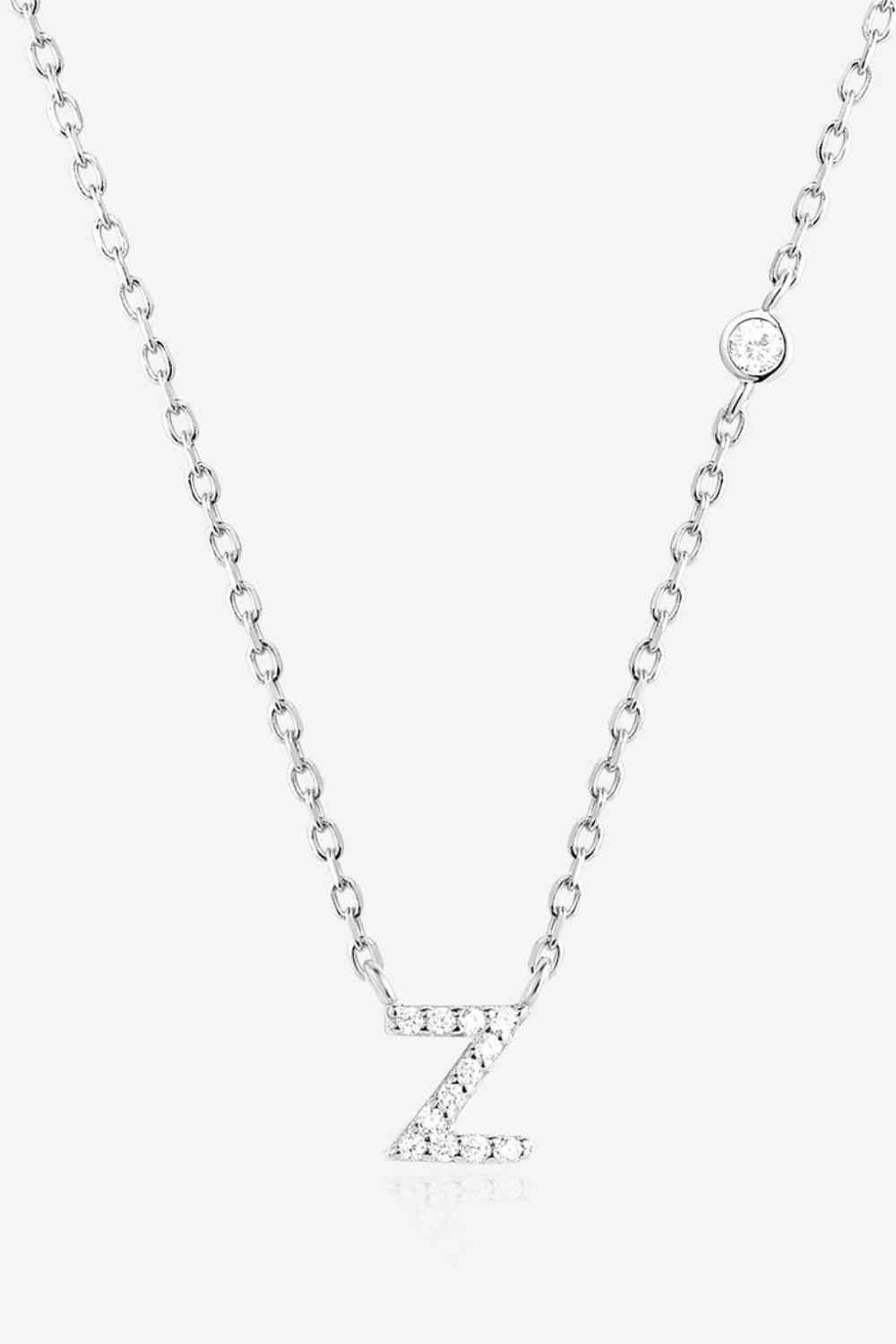 V To Z Zircon Everyday Dainty Necklace