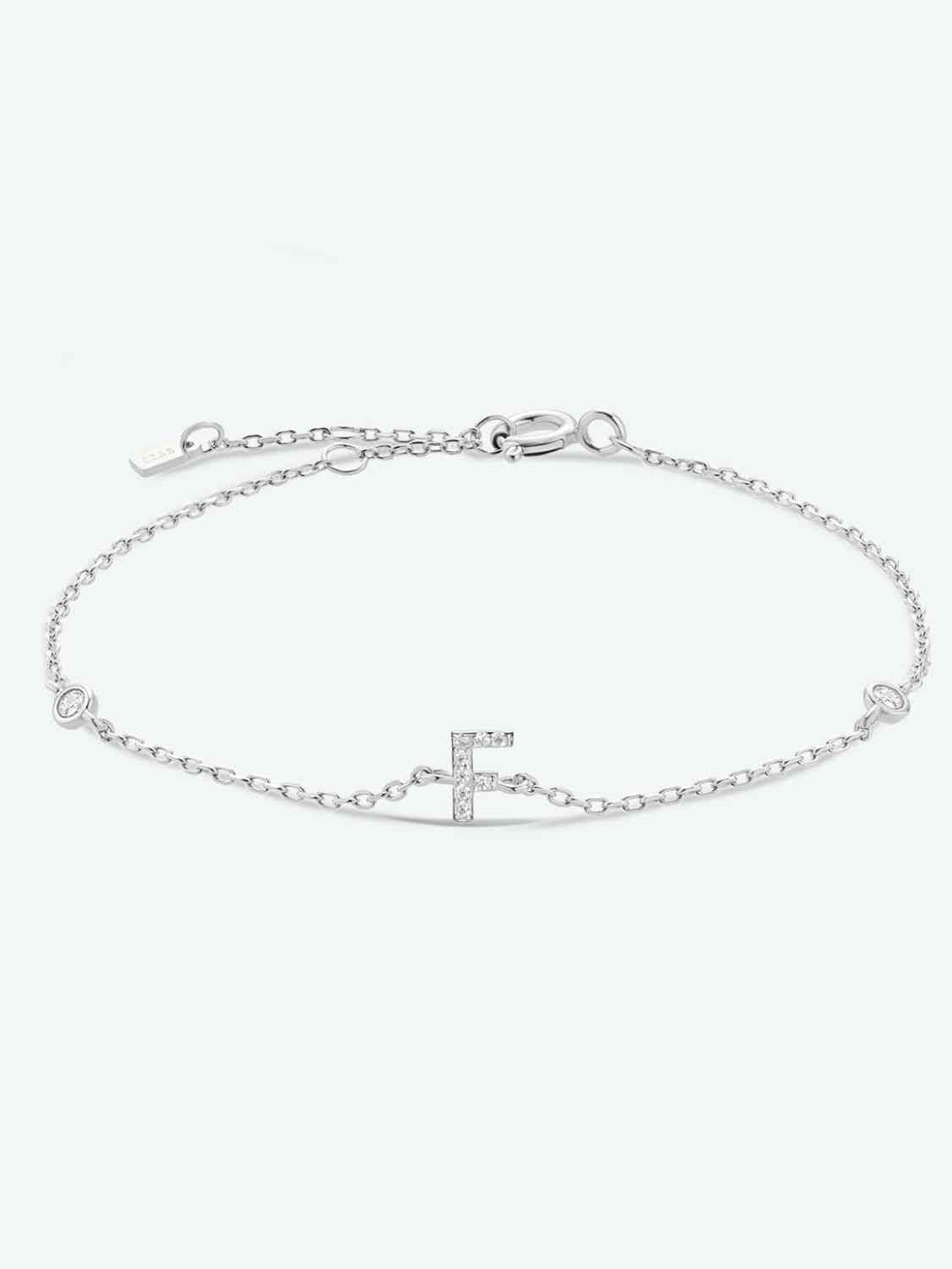 A To F Everyday Dainty Bracelet