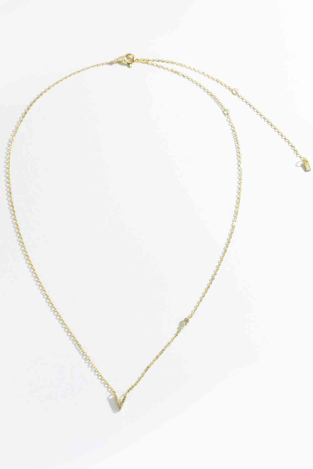 V To Z Zircon Everyday Dainty Necklace