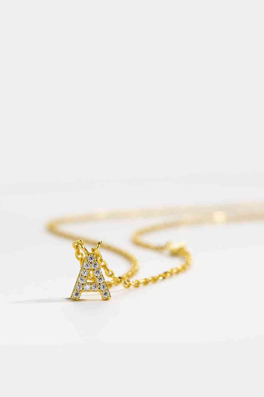 A To F Dainty Everyday Necklace