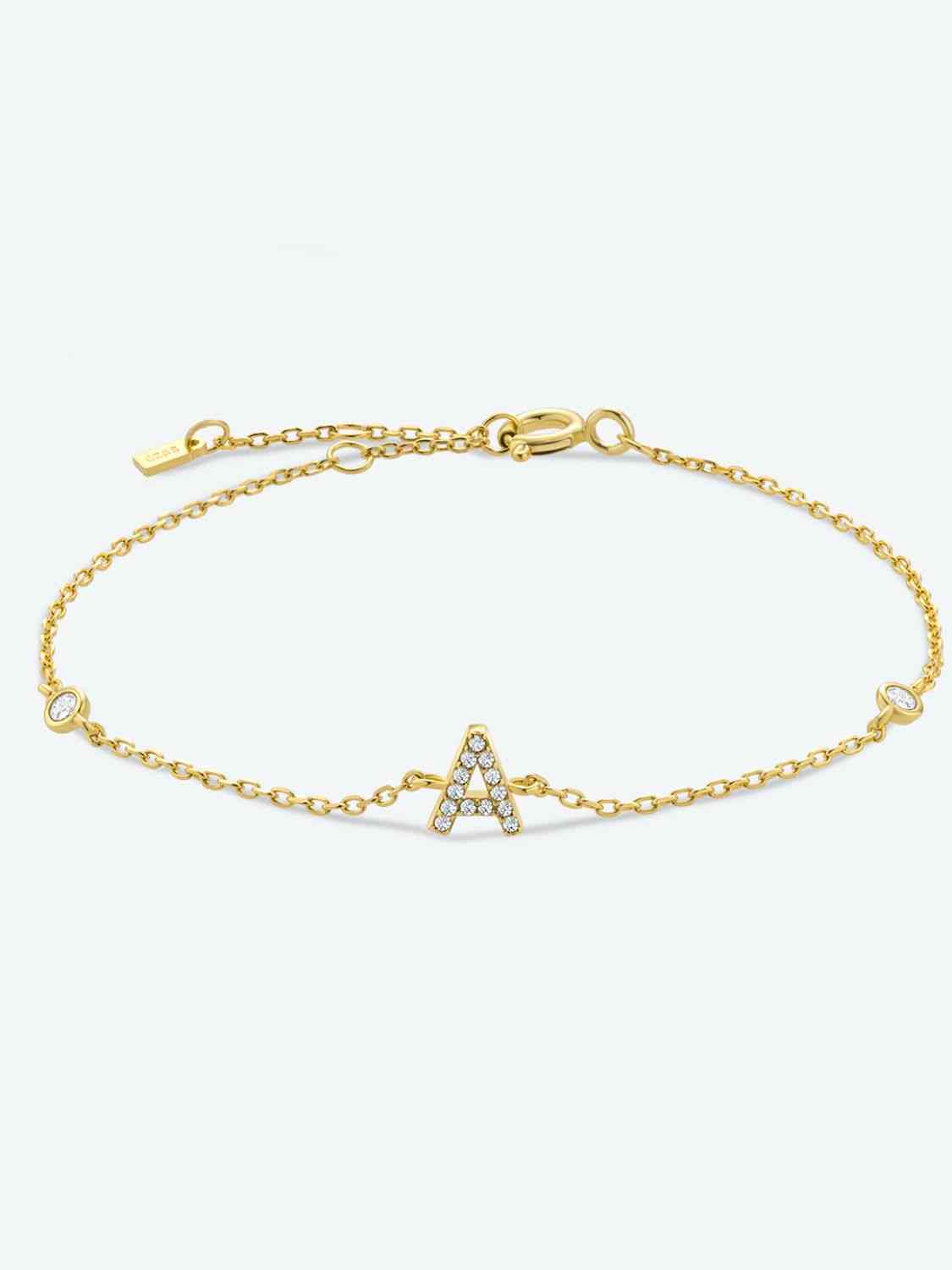 A To F Everyday Dainty Bracelet