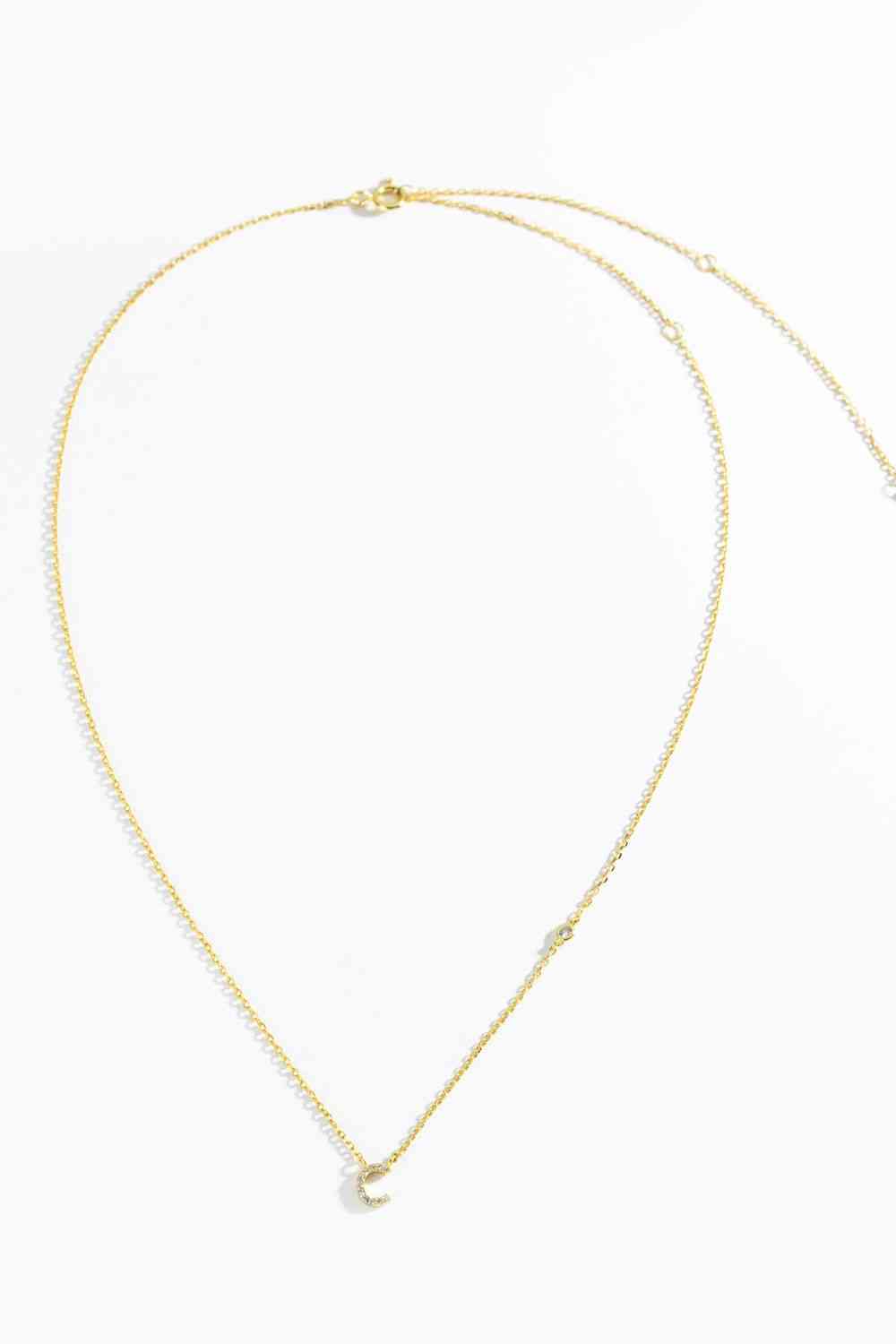 A To F Dainty Everyday Necklace