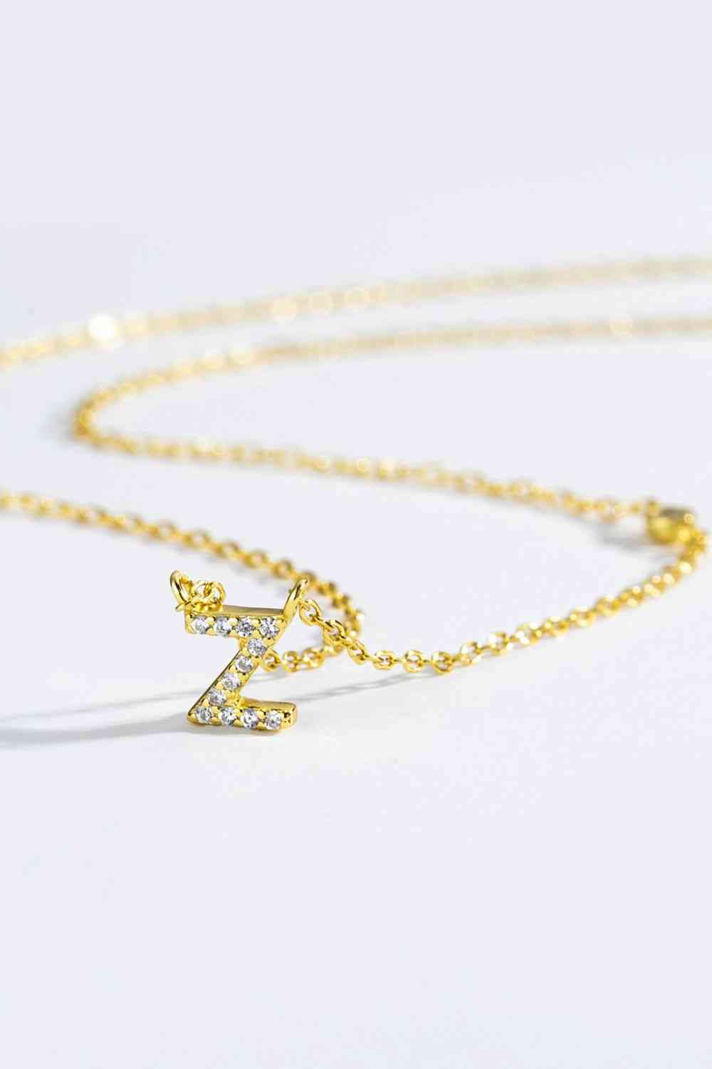 V To Z Zircon Everyday Dainty Necklace