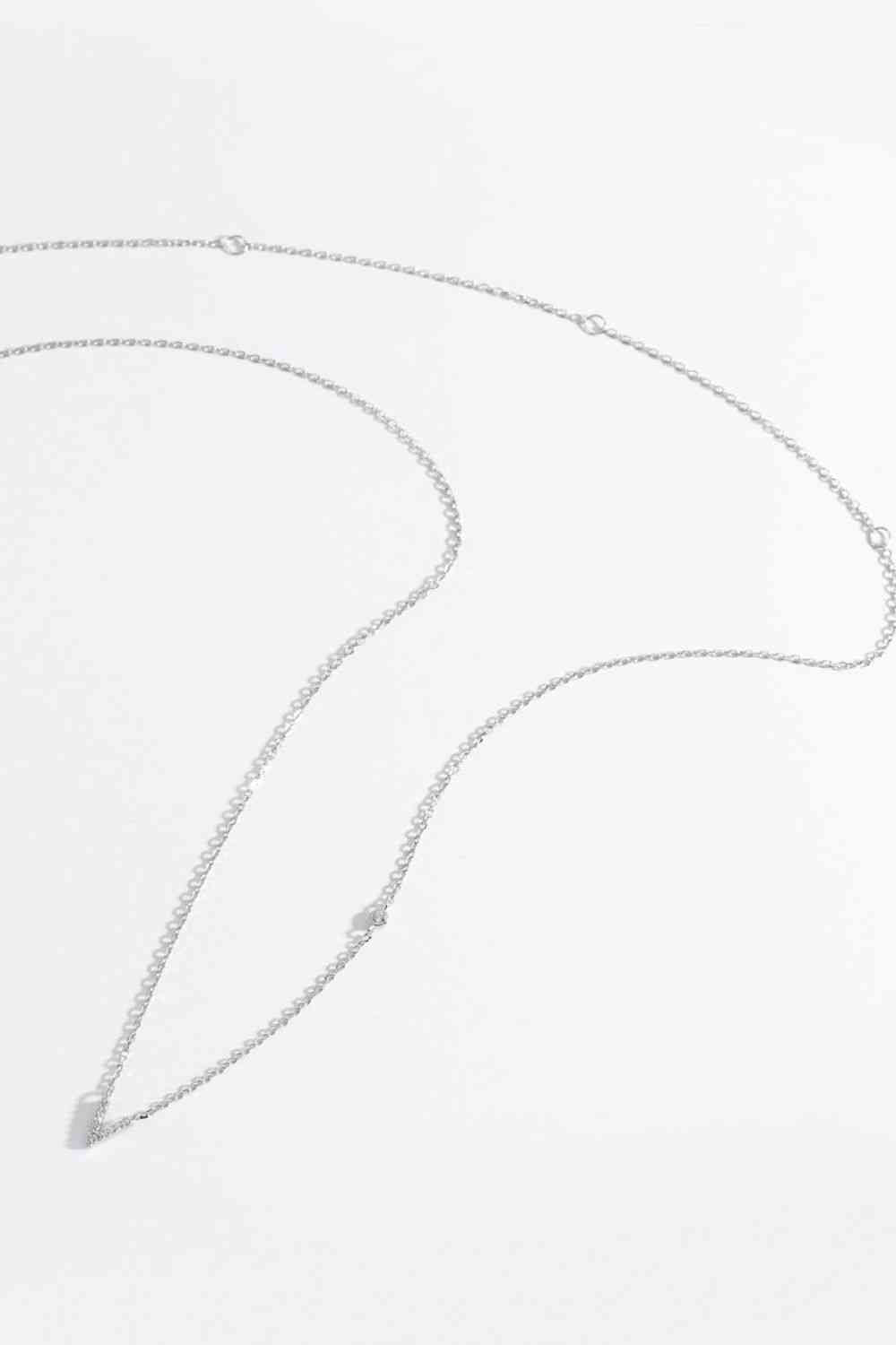 V To Z Zircon Everyday Dainty Necklace