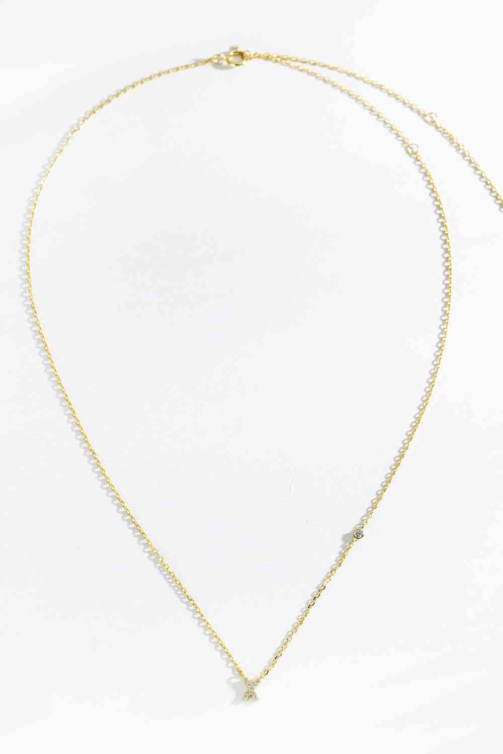 V To Z Zircon Everyday Dainty Necklace