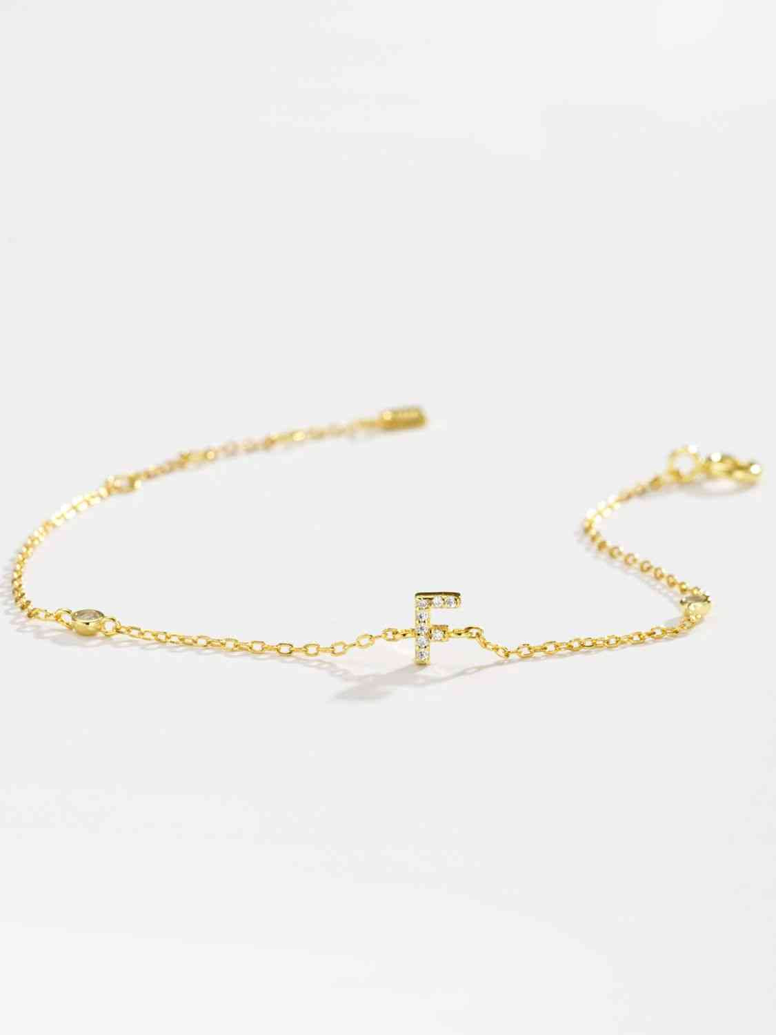 A To F Everyday Dainty Bracelet