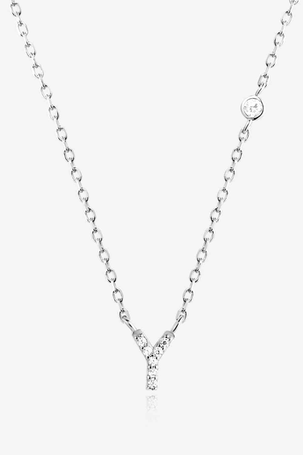 V To Z Zircon Everyday Dainty Necklace