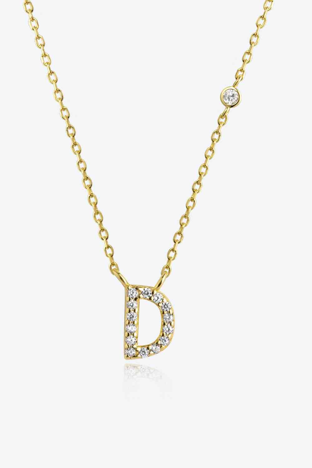 A To F Dainty Everyday Necklace