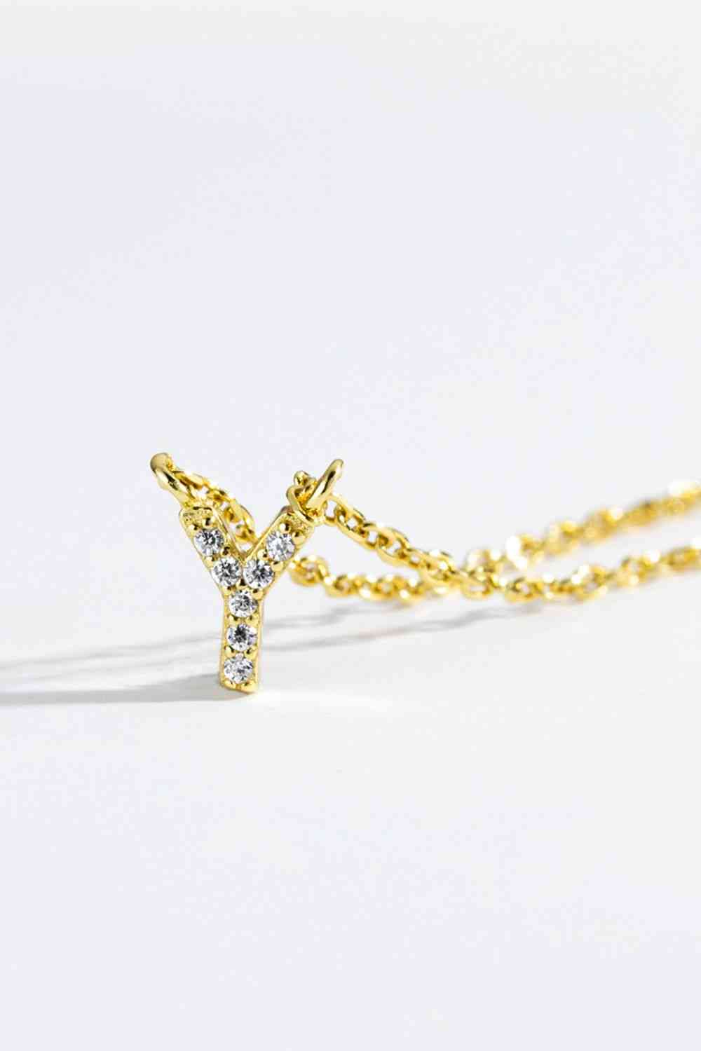 V To Z Zircon Everyday Dainty Necklace