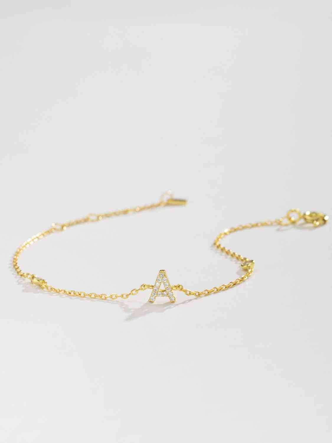 A To F Everyday Dainty Bracelet