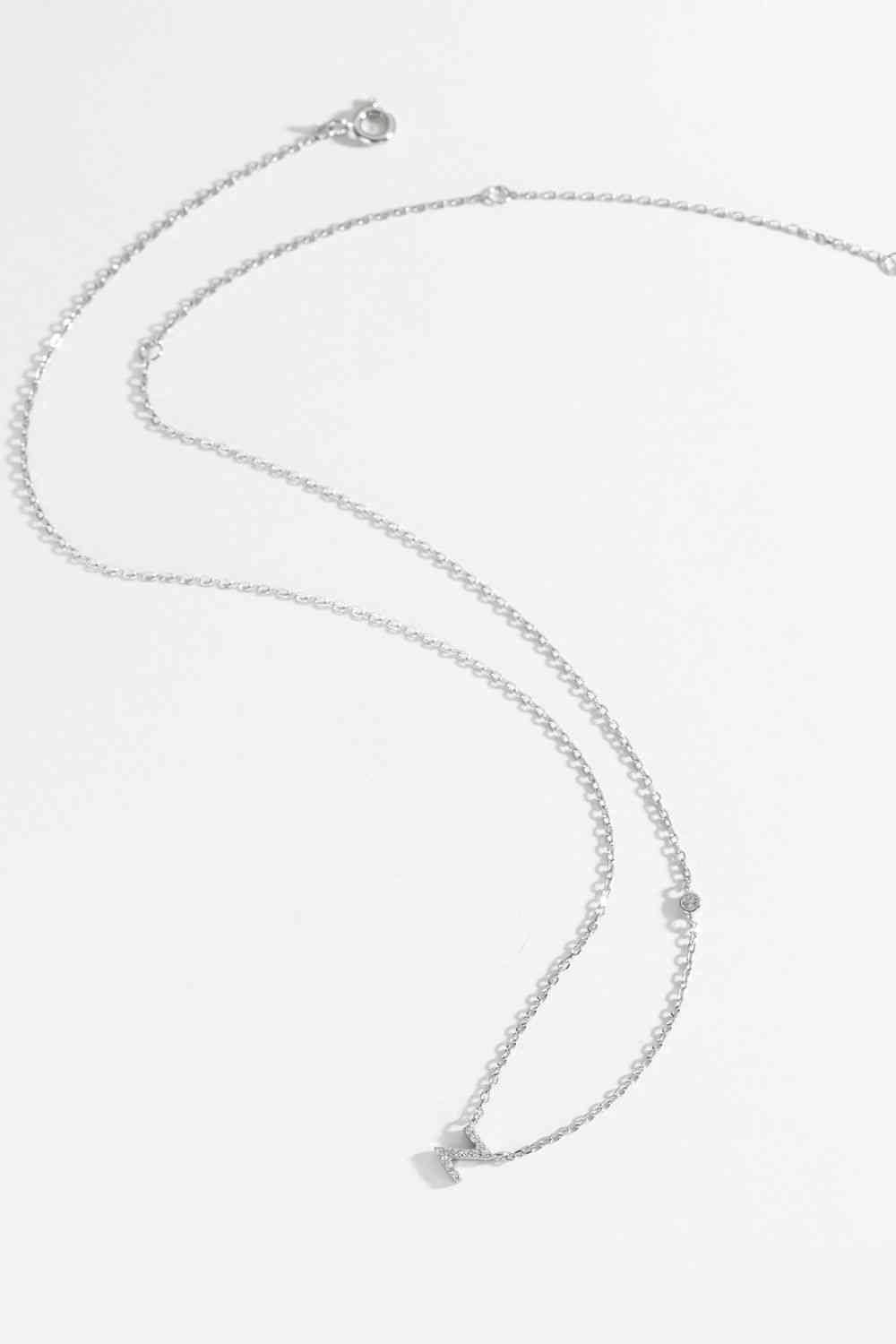 V To Z Zircon Everyday Dainty Necklace