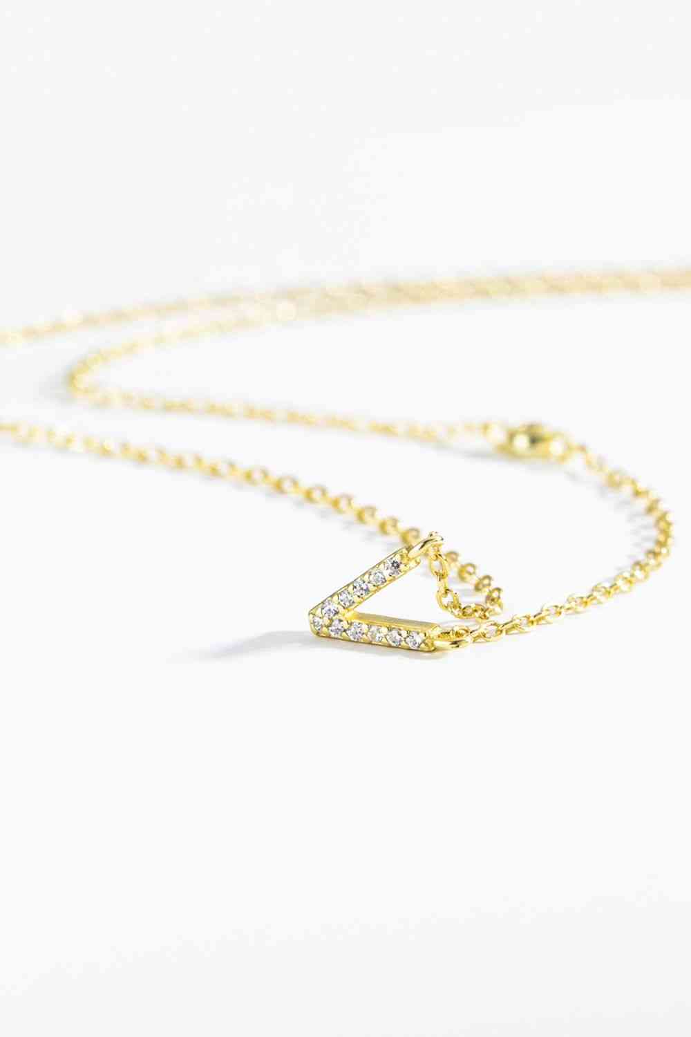 V To Z Zircon Everyday Dainty Necklace