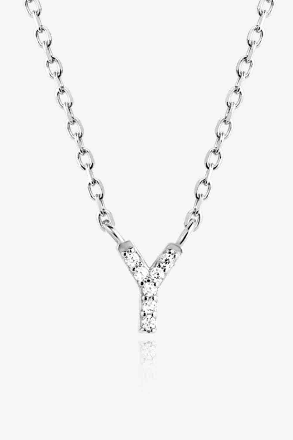 V To Z Zircon Everyday Dainty Necklace