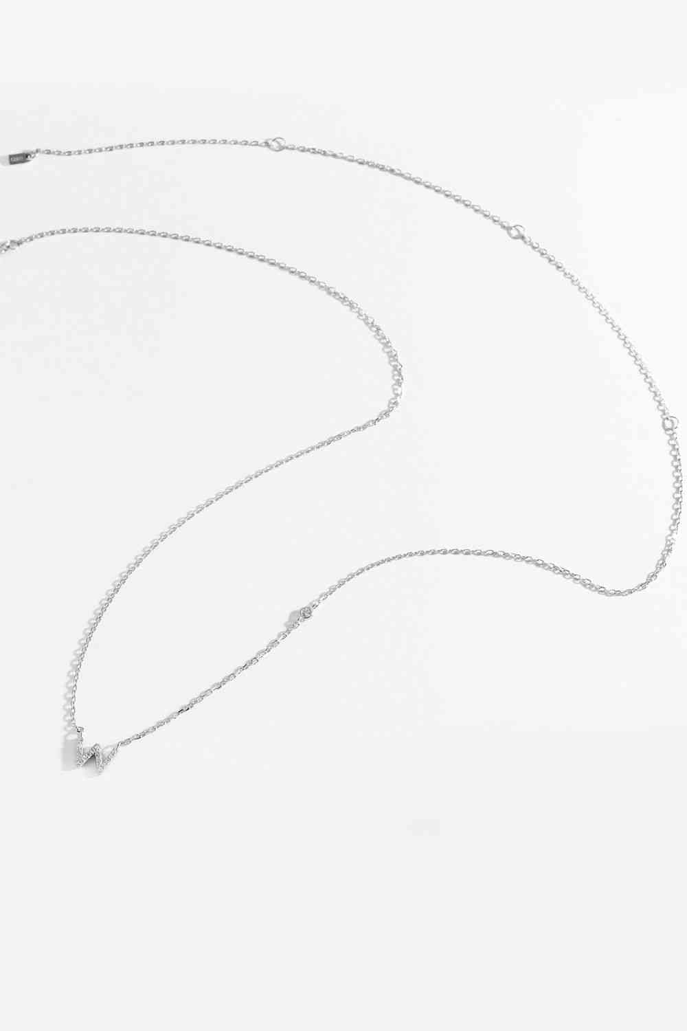 V To Z Zircon Everyday Dainty Necklace