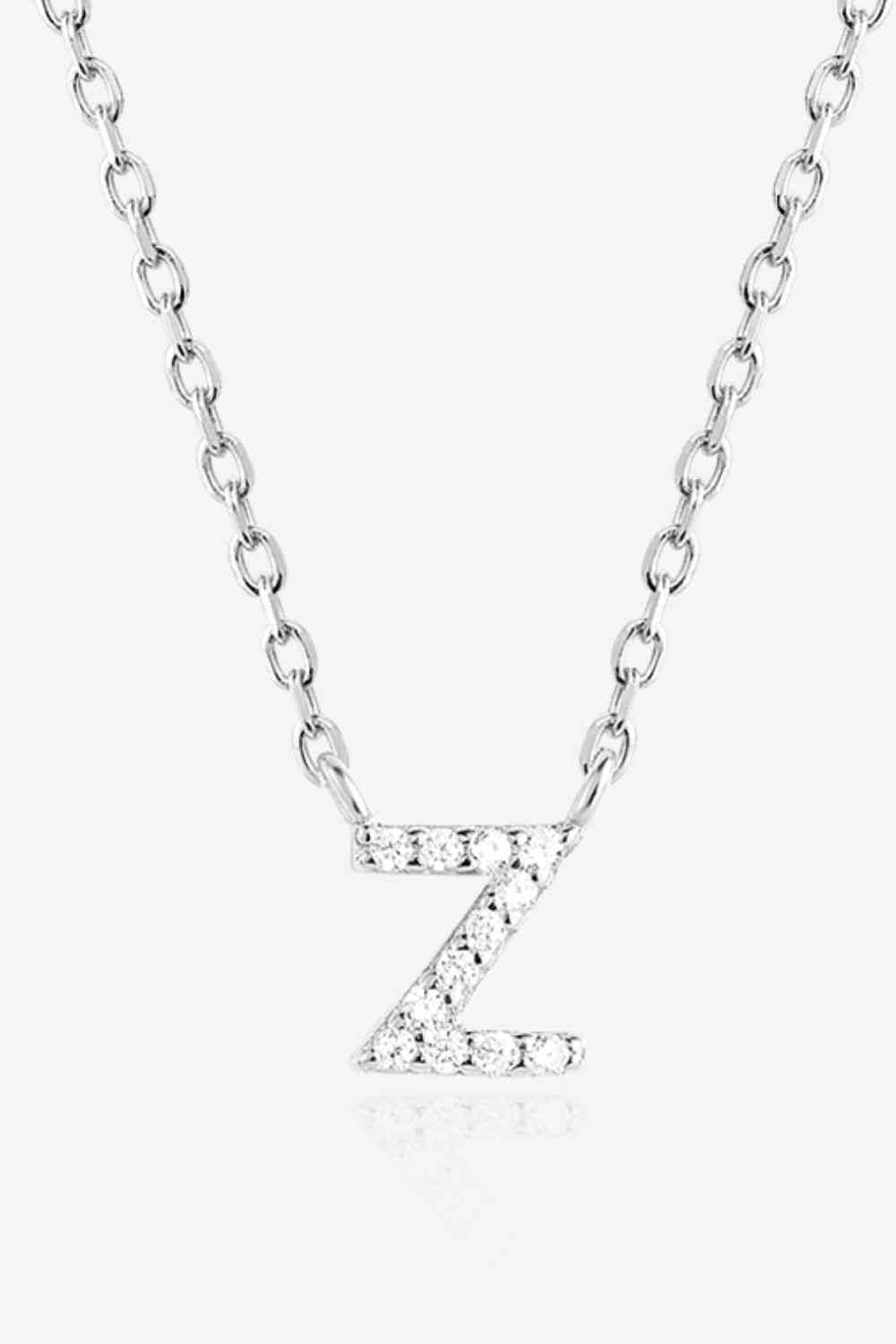 V To Z Zircon Everyday Dainty Necklace