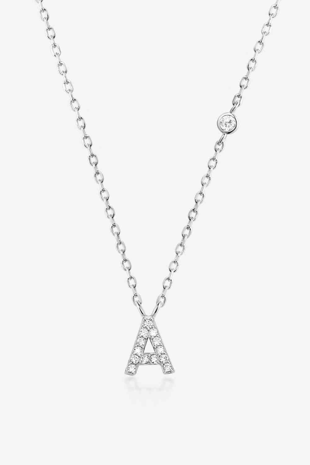 A To F Dainty Everyday Necklace