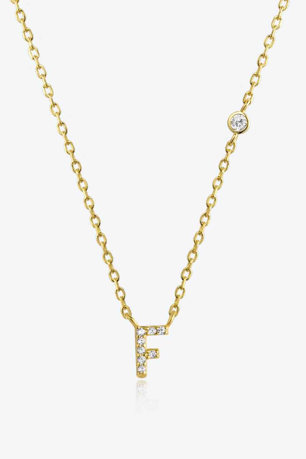 A To F Dainty Everyday Necklace