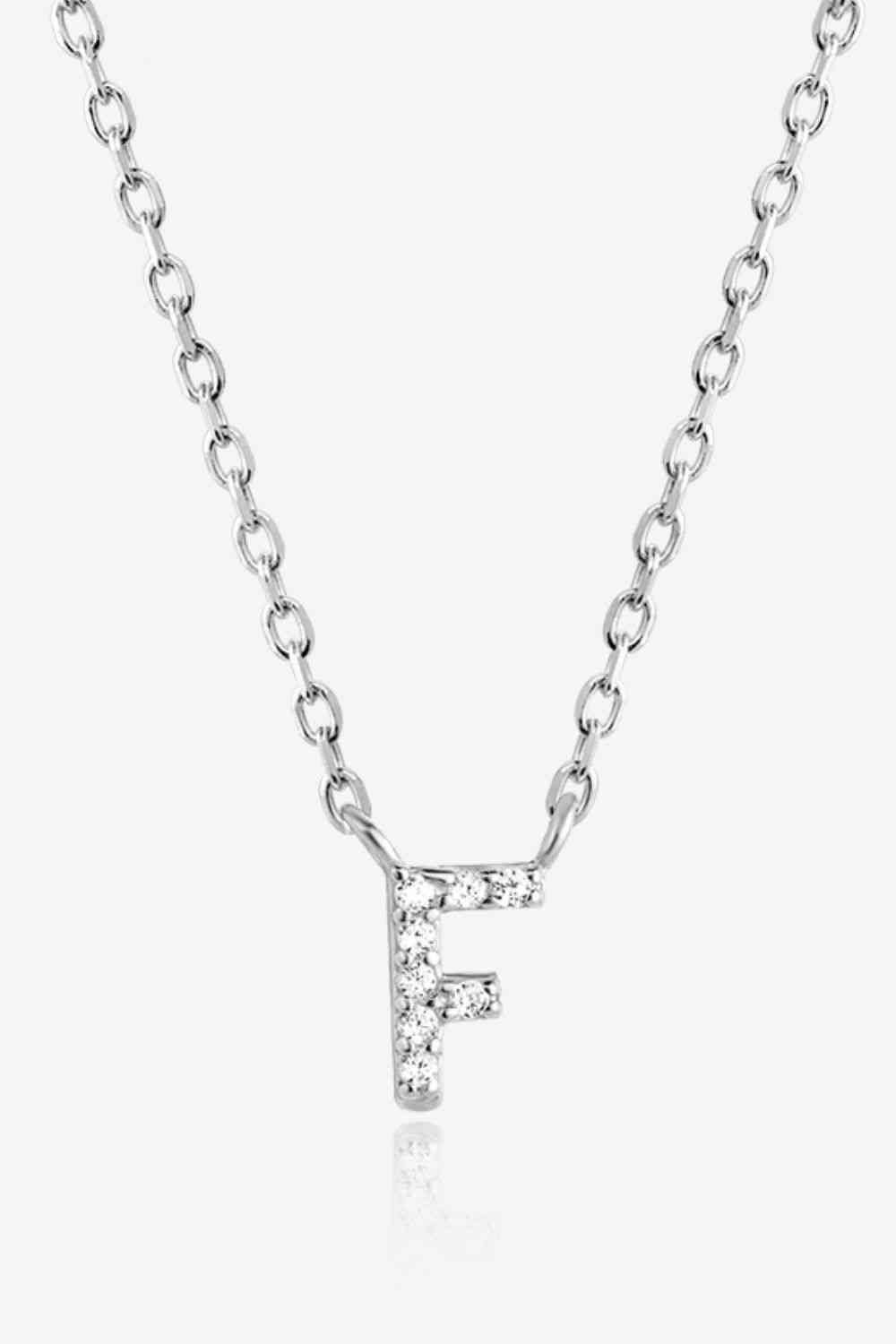 A To F Dainty Everyday Necklace