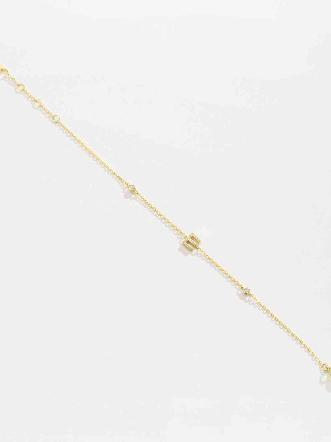 A To F Everyday Dainty Bracelet