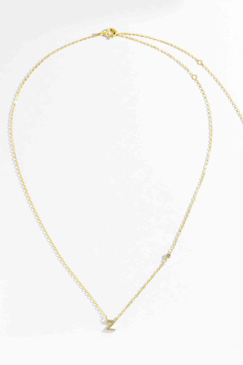 V To Z Zircon Everyday Dainty Necklace