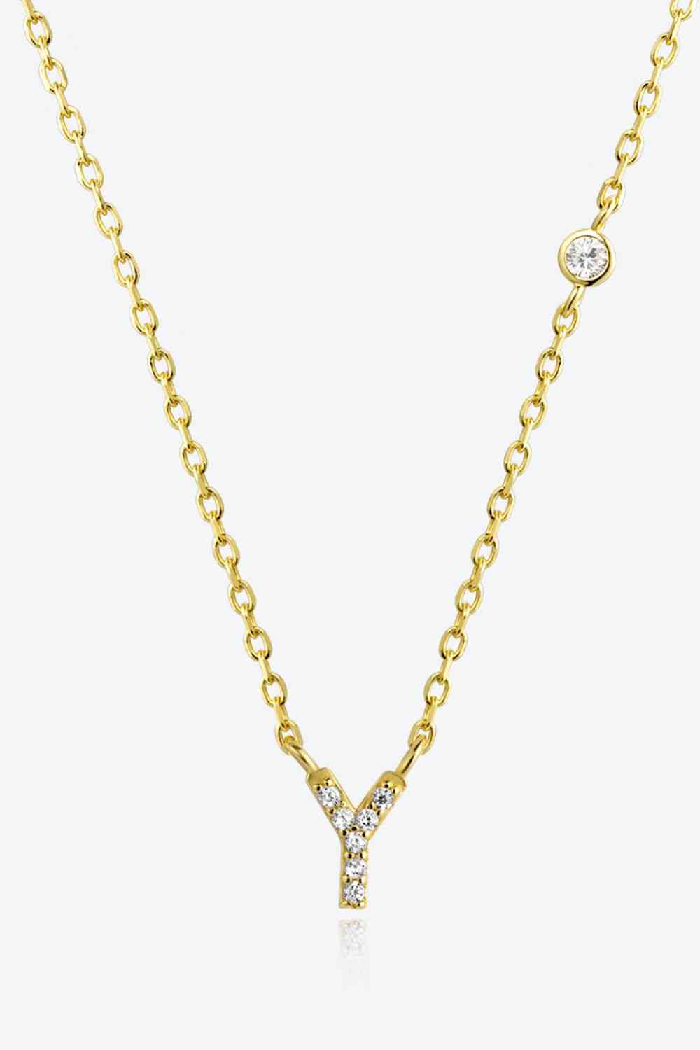 V To Z Zircon Everyday Dainty Necklace