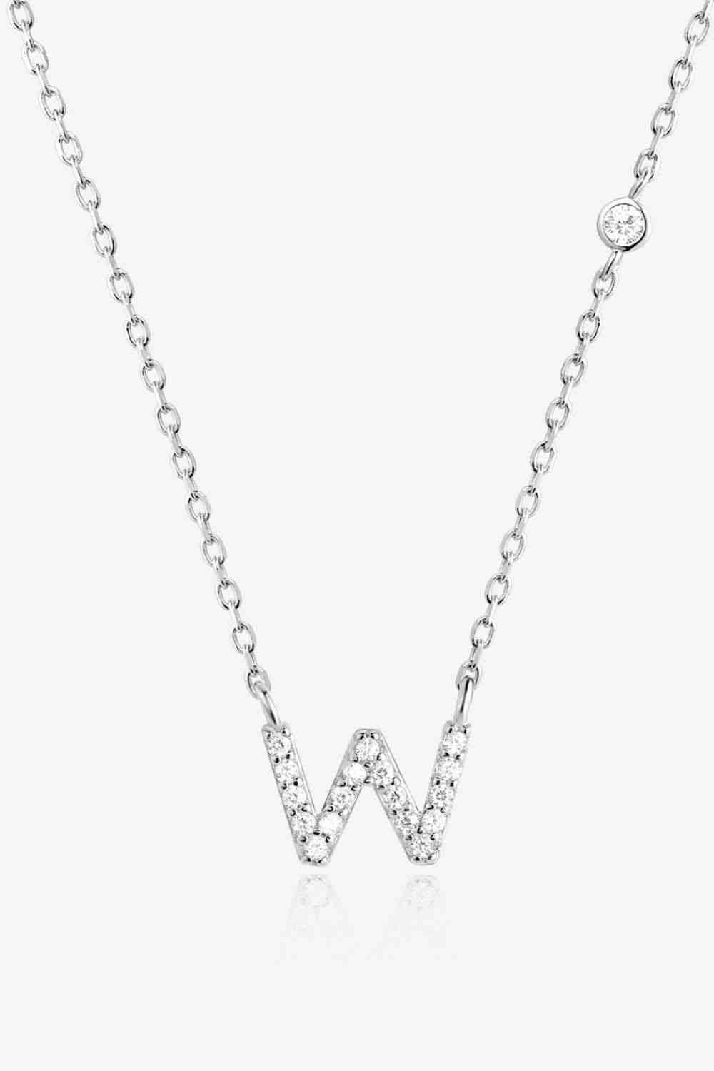 V To Z Zircon Everyday Dainty Necklace