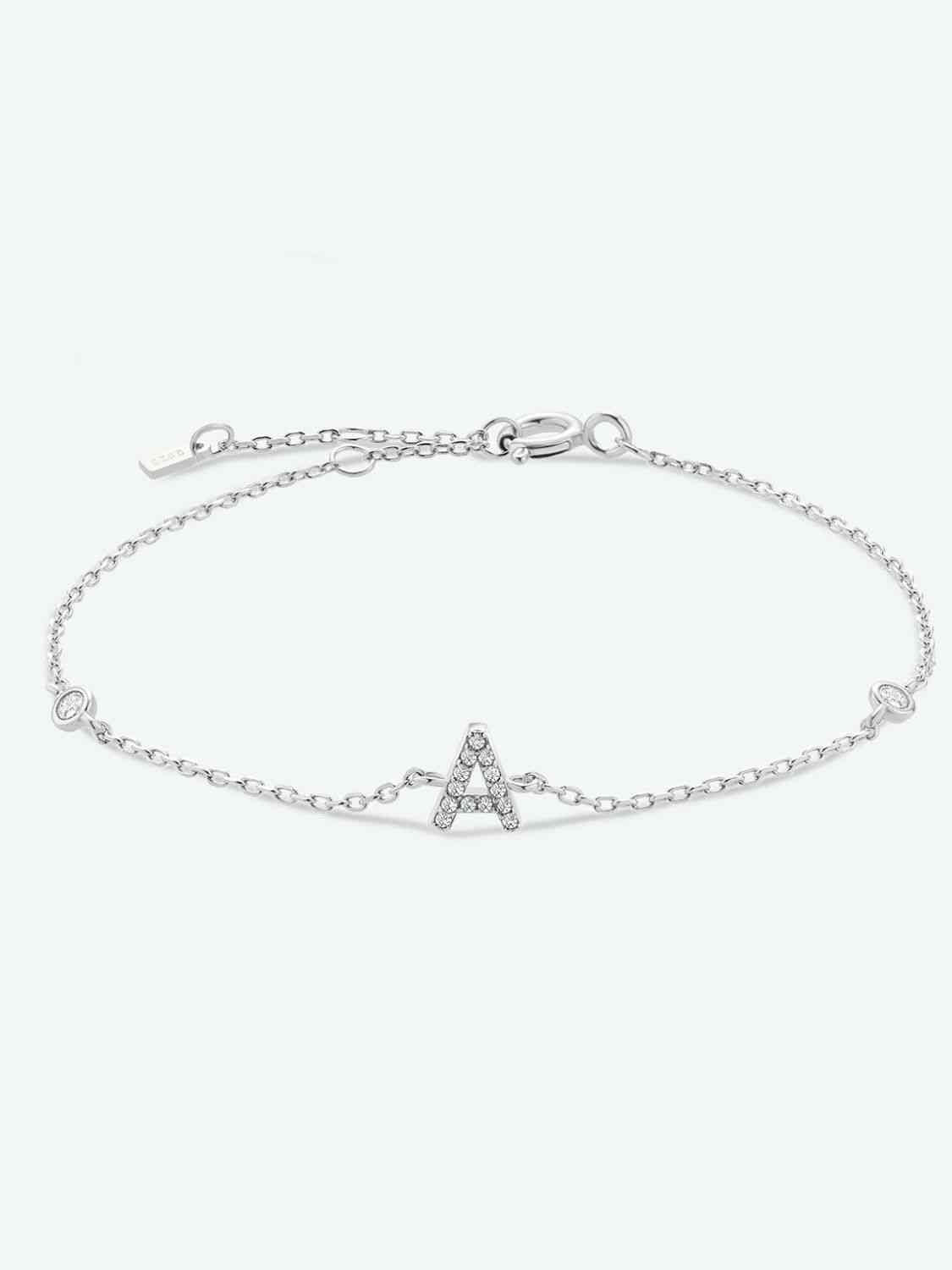 A To F Everyday Dainty Bracelet