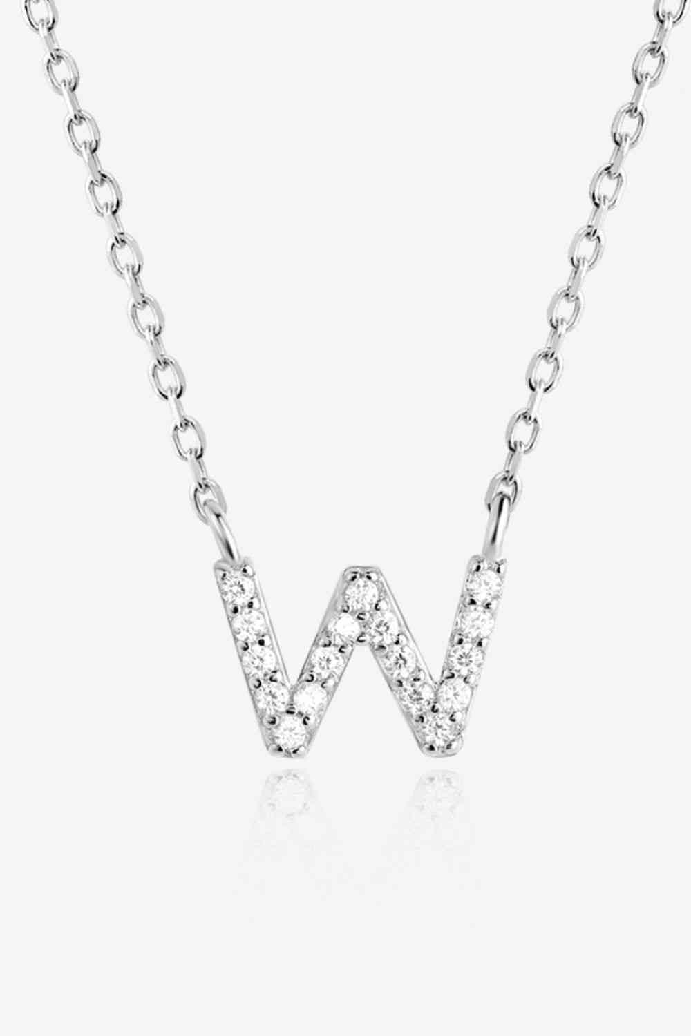 V To Z Zircon Everyday Dainty Necklace