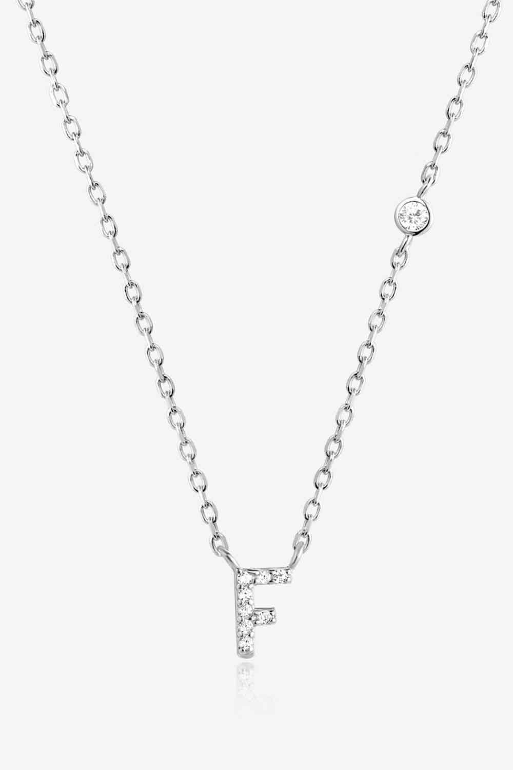 A To F Dainty Everyday Necklace