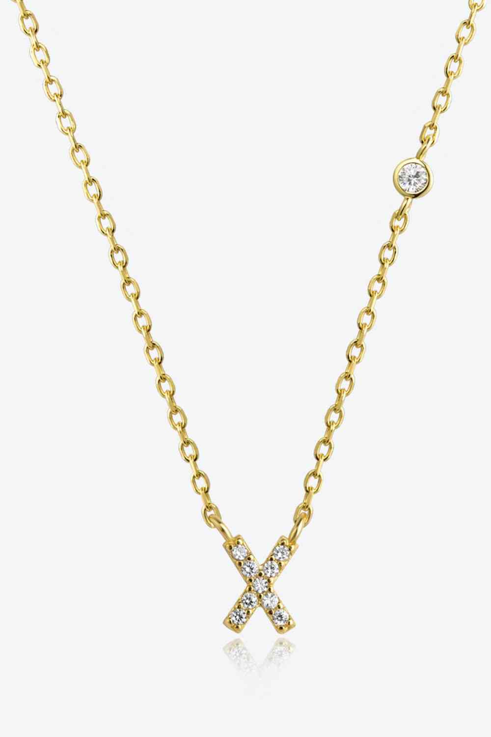 V To Z Zircon Everyday Dainty Necklace