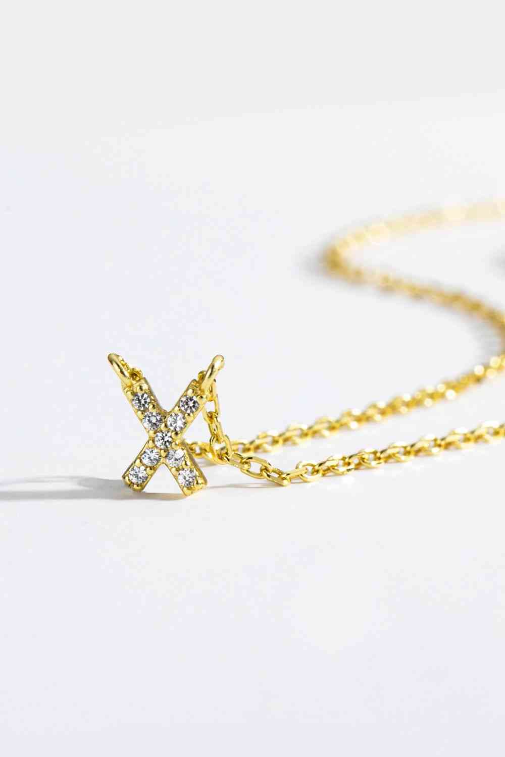 V To Z Zircon Everyday Dainty Necklace