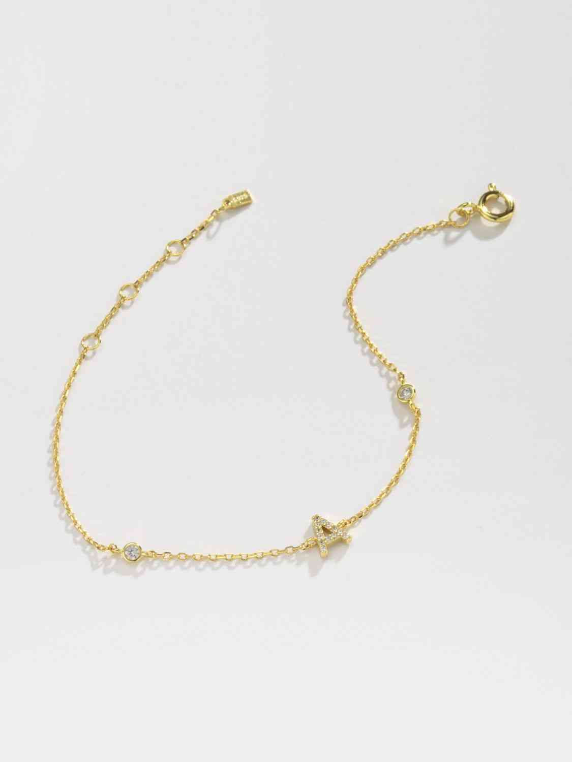 A To F Everyday Dainty Bracelet